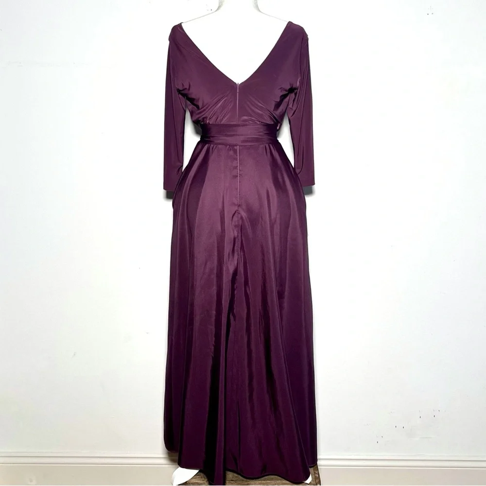 ALFRED SUNG Plum Wrap Maxi Dress - Picture 5 of 8